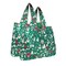 Wrapables Medium Foldable Tote Nylon Reusable Grocery Bag (Set of 2), Christmas Green